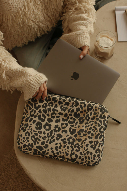 Weiche Baumwolle Leopard Laptop-Tasche | 13 ZOLL