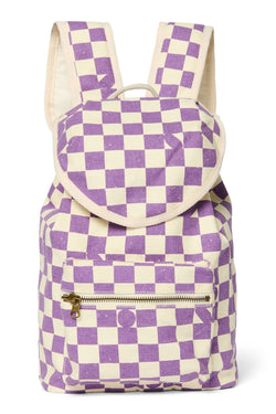 Violet Checkerboard Mini-Rucksack