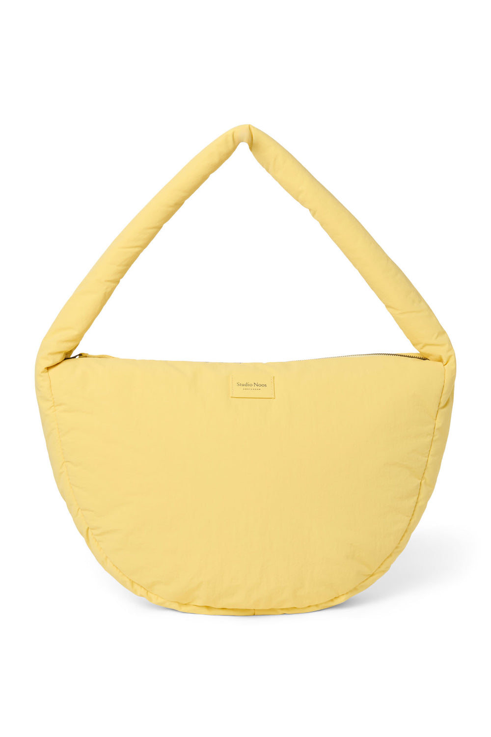 Buttergelbe Textured Puffy-Umhängetasche