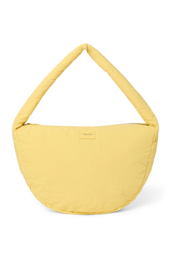 Buttergelbe Textured Puffy-Umhängetasche