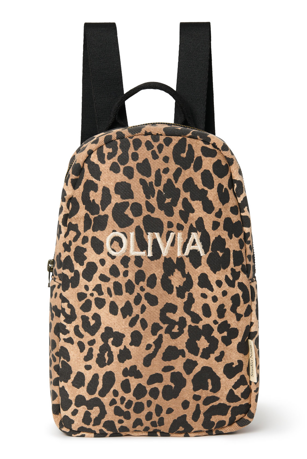 Brown Leopard Cotton Mini-Rucksack