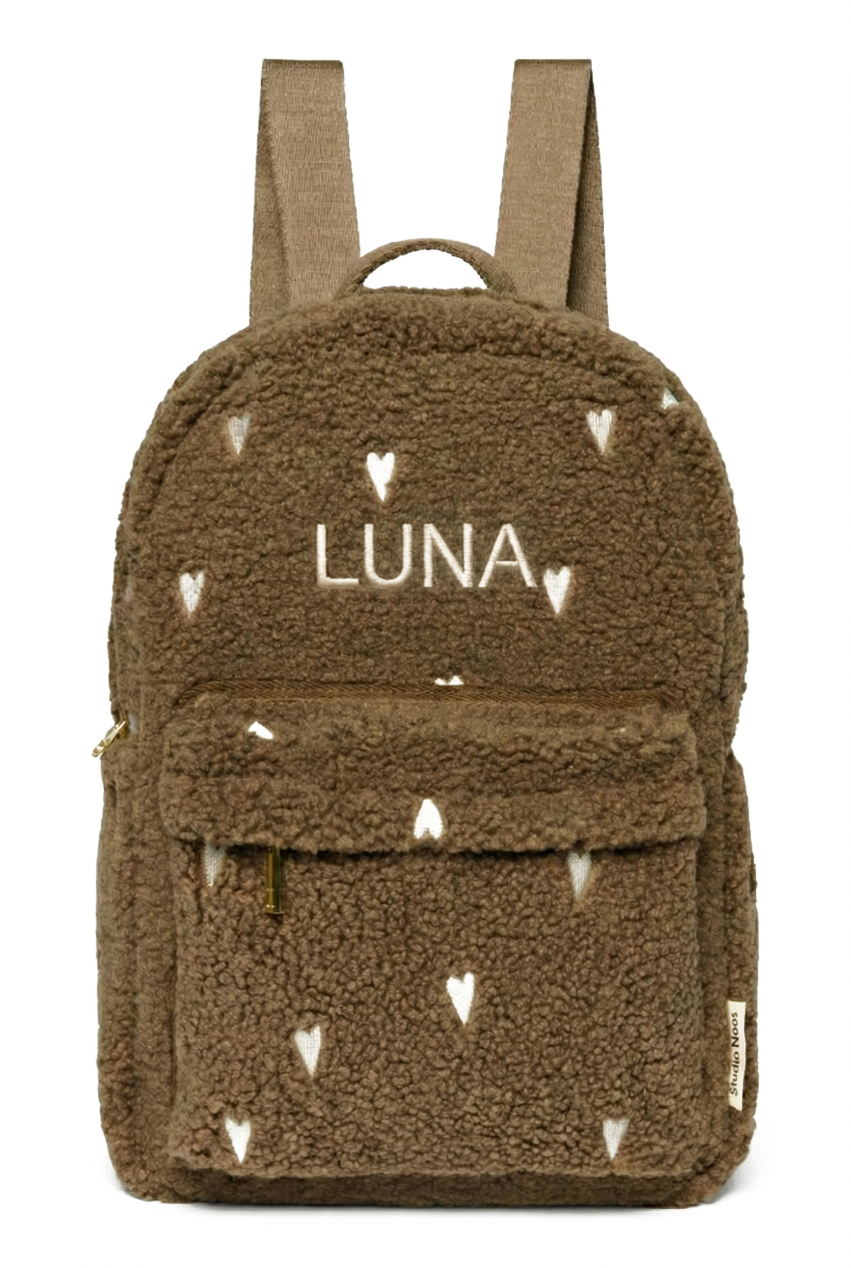 Teddy Midi-Rucksack | Brauner Hearts
