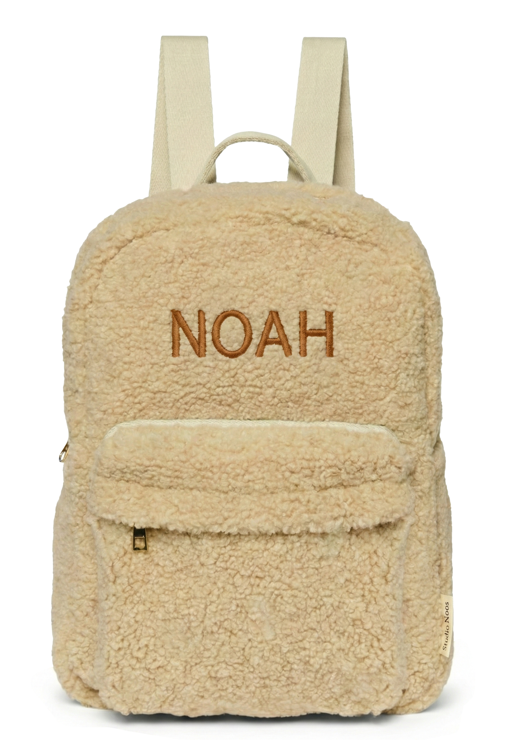 Teddy Midi-Rucksack Mit Fronttasche | Ecru