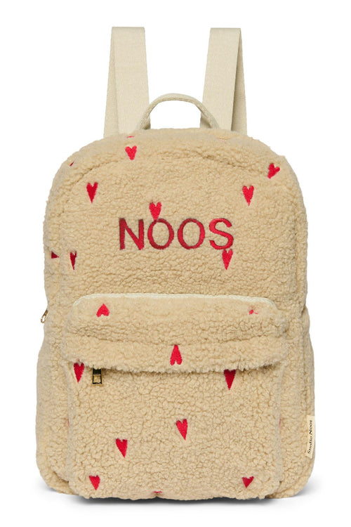 Teddy Midi-Rucksack | Ecru Hearts